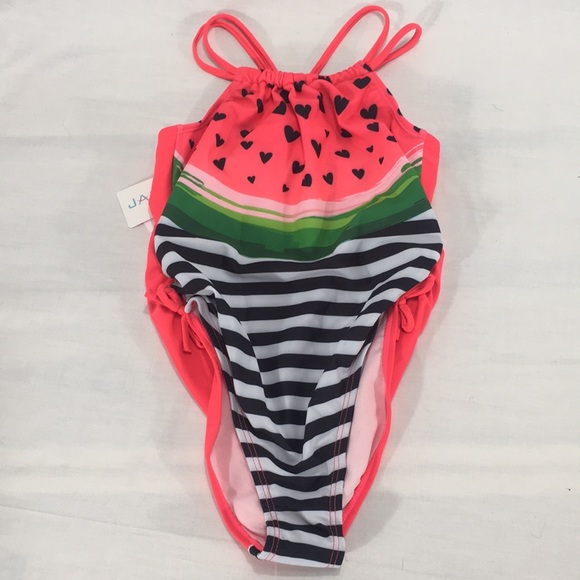 Jantzen Other - Jantzen Watermelon Striped Swimsuit UPF 50 NWT
